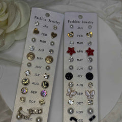 12 Pair Earrings Set