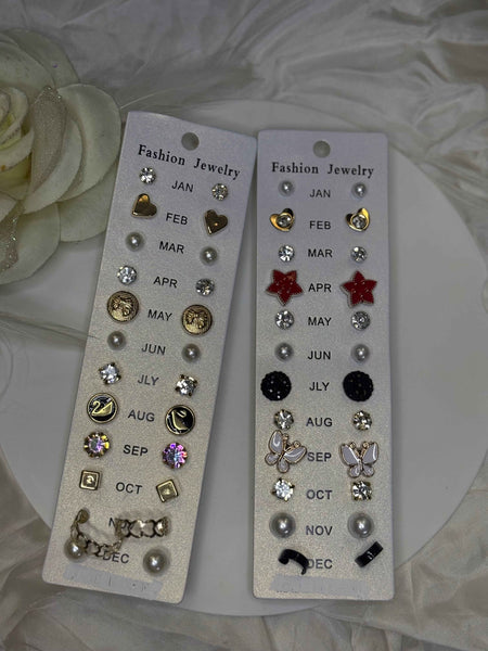 12 Pair Earrings Set