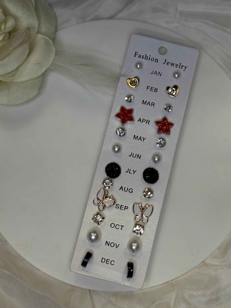 12 Pair Earrings Set