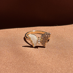 Butterfly Gold Plated Ring - Kridha