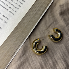 Concentric Circle Gold Plated Hoops - Kridha