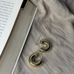 Concentric Circle Gold Plated Hoops - Kridha