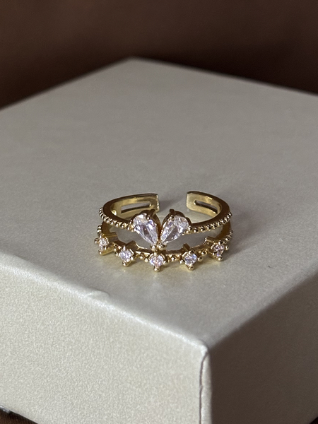 Crown Gold Plated Ring
