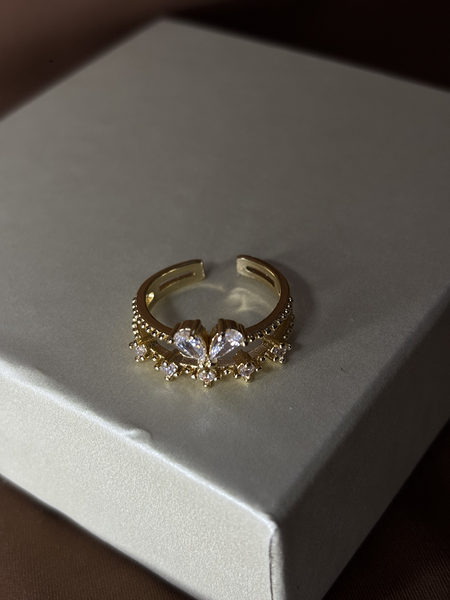 Crown Gold Plated Ring