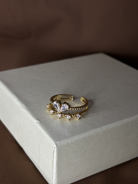 Crown Gold Plated Ring