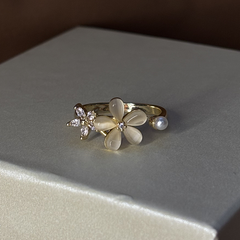 Flower Essence Gold Plated Ring