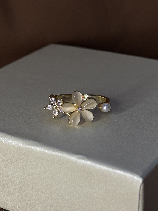 Flower Essence Gold Plated Ring
