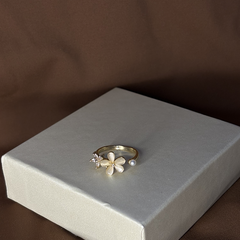 Flower Essence Gold Plated Ring - Kridha