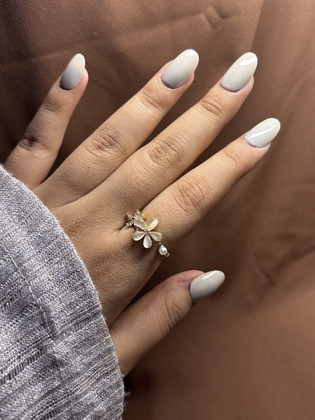 Flower Essence Gold Plated Ring - Kridha