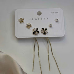 Flower Stud Earrings Set