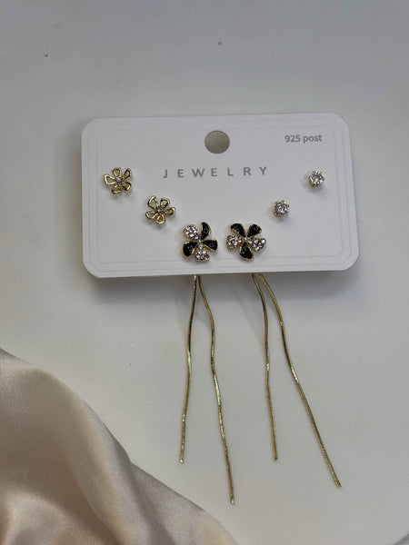 Flower Stud Earrings Set