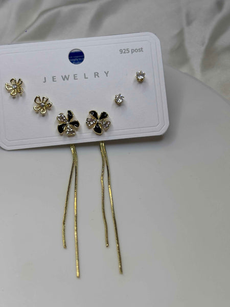 Flower Stud Earrings Set