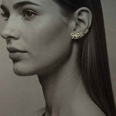 Golden Dainty Bows Earrings Set