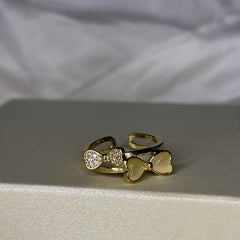 Golden Duo Bow Ring