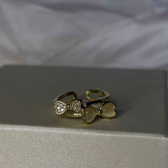 Golden Duo Bow Ring