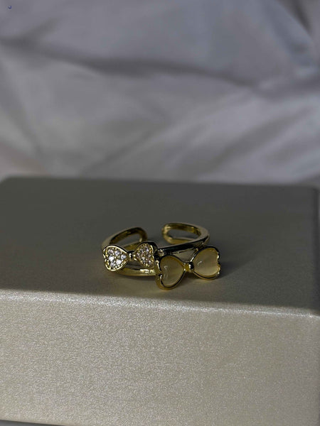 Golden Duo Bow Ring