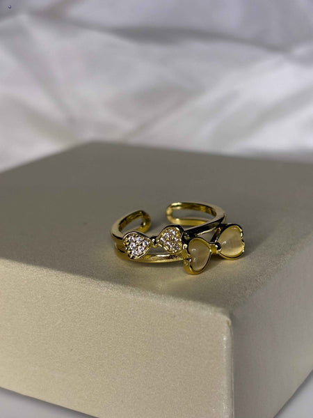 Golden Duo Bow Ring