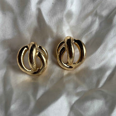 Golden Knot Elegance Earrings