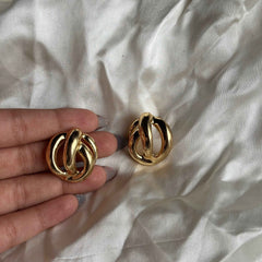 Golden Knot Elegance Earrings
