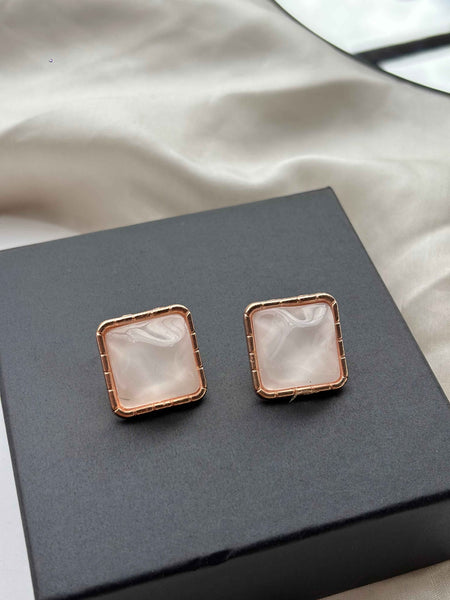 Golden Mist Stud Earrings