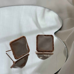 Golden Mist Stud Earrings