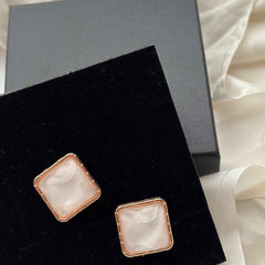 Golden Mist Stud Earrings