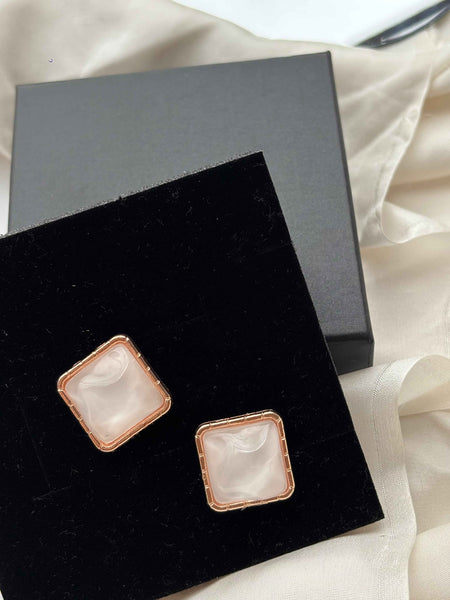 Golden Mist Stud Earrings