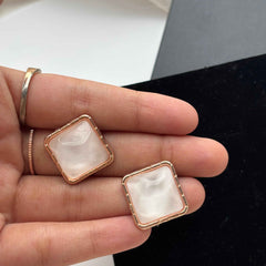 Golden Mist Stud Earrings