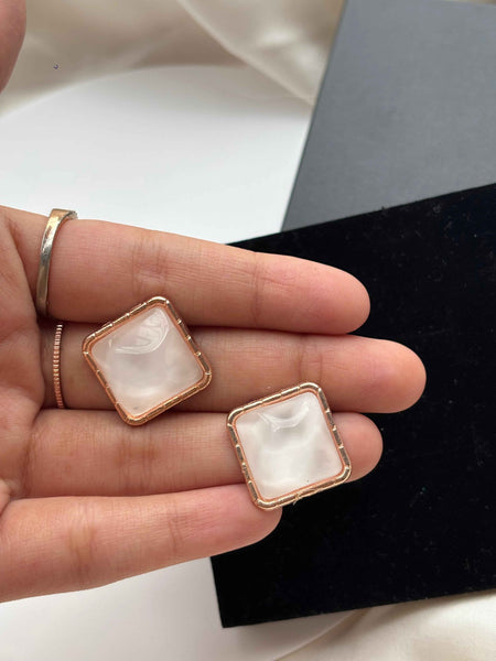 Golden Mist Stud Earrings