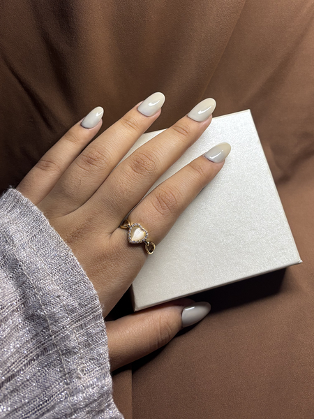 Heart Charm Gold Plated Ring - Kridha