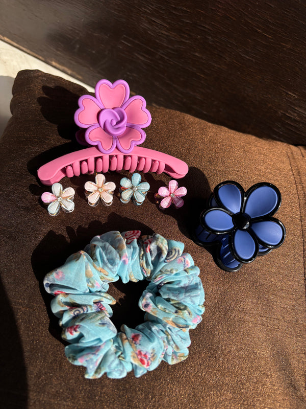 Floral Grace 4-in-1 Hair Accessory Set