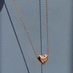 Love & Heart Gold Plated Necklace - Kridha