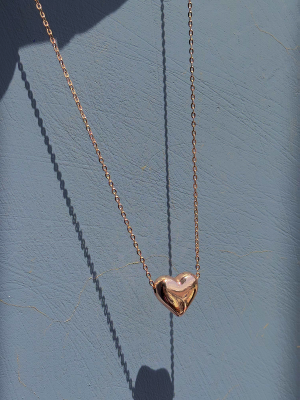 Love & Heart Gold Plated Necklace - Kridha