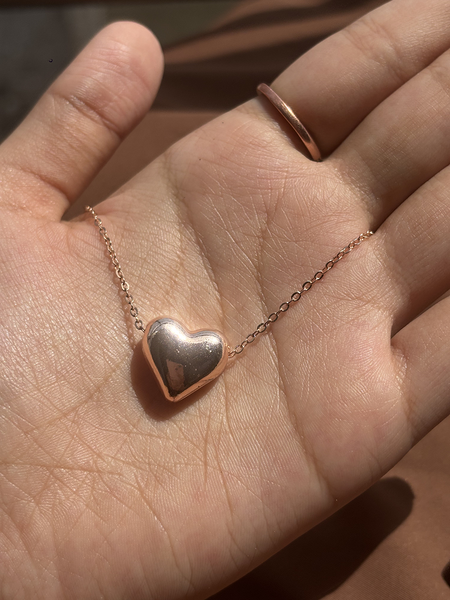 Love & Heart Gold Plated Necklace - Kridha