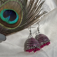 Oxidized Silver Jhumka Earrings - Kridha