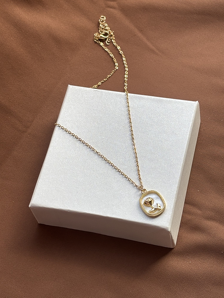 Rose Vintage Gold Plated Pendant - Kridha