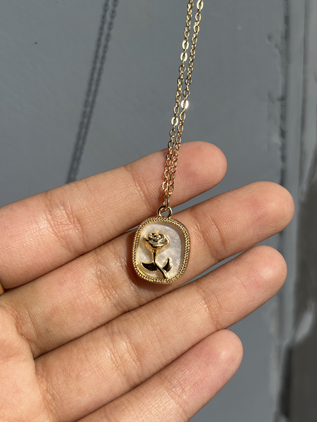 Rose Vintage Gold Plated Pendant