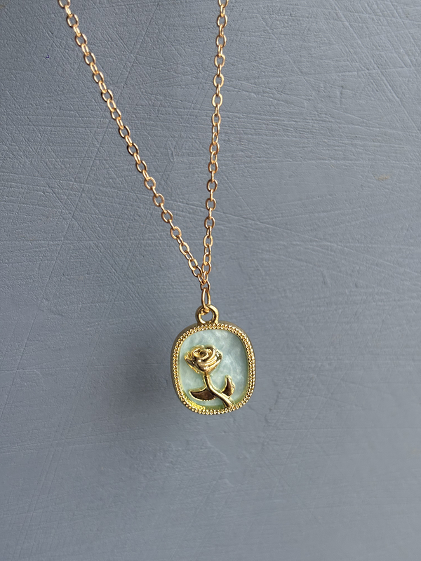 Rose Vintage Gold Plated Pendant - Kridha