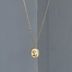 Rose Vintage Gold Plated Pendant