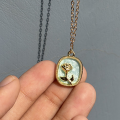 Rose Vintage Gold Plated Pendant