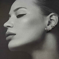 Silver Charm Trio Earrings Set