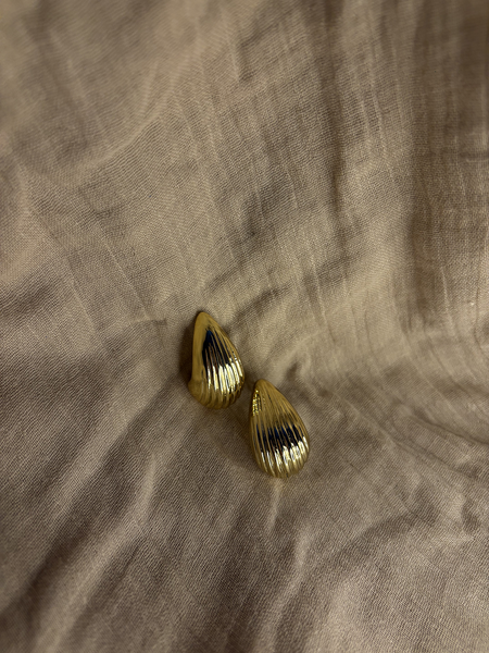Teardrop Gold Plated Earring - Kridha