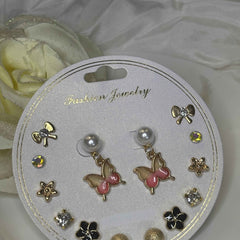Butterfly Pink Earring Set
