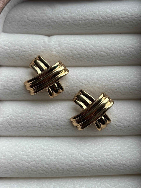 Criss Cross Stud Earrings
