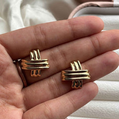 Criss Cross Stud Earrings