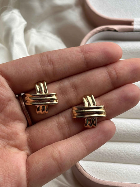 Criss Cross Stud Earrings