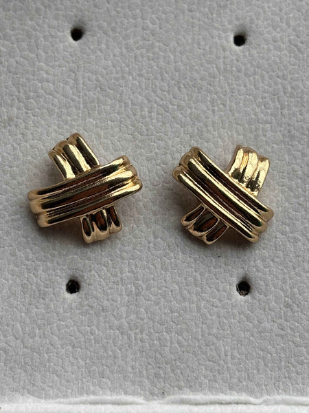 Criss Cross Stud Earrings