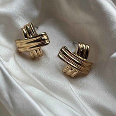 Criss Cross Stud Earrings
