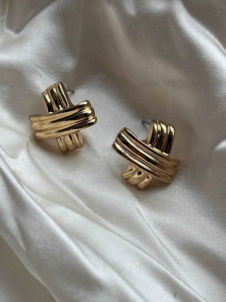 Criss Cross Stud Earrings