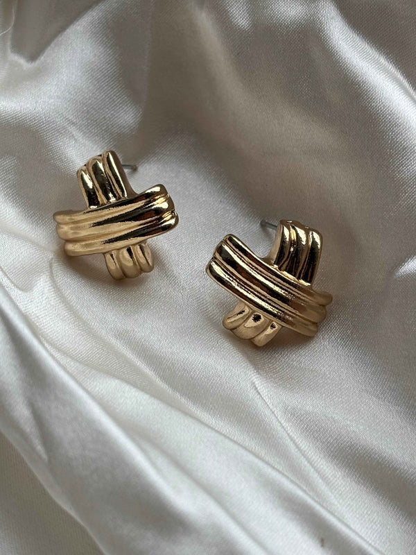 Criss Cross Stud Earrings